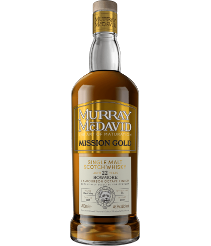 Fles Murray McDavid Mission Gold Bowmore 2001, single malt whisky, op voorraad bij slijterij t Bockje in Bathmen