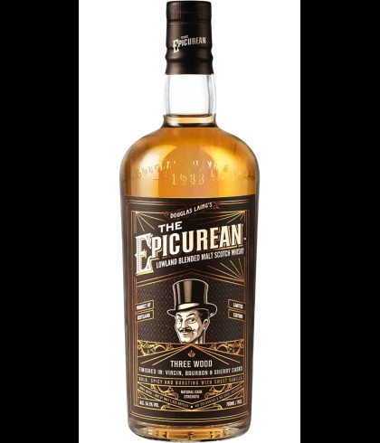 Fles The Epicurean Three Wood, Lowland blended malt van Douglas Laing, op voorraad bij slijterij t Bockje in Bathmen