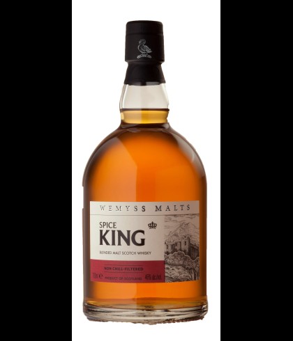 Fles Wemyss The King, Schotse whisky gebotteld door Wemyss Malts, op voorraad bij slijterij t Bockje in Bathmen
