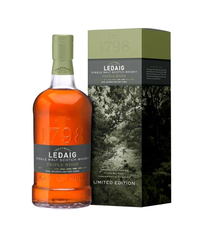 Fles geturfde single malt van het eiland Mull, op voorraad bij slijterij t Bockje in Bathmen