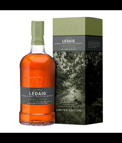 Fles geturfde single malt van het eiland Mull, op voorraad bij slijterij t Bockje in Bathmen