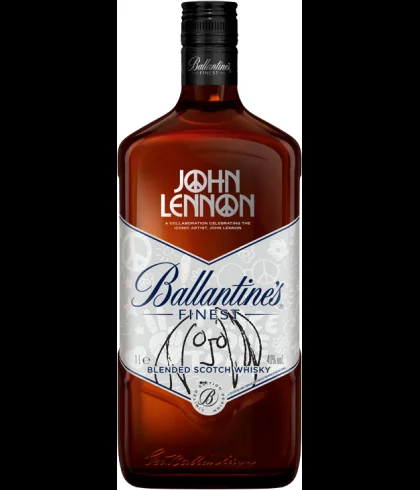 Fles Ballantine&rsquo;s Finest John Lennon Edition, single malt whisky, op voorraad bij slijterij t Bockje in Bathmen
