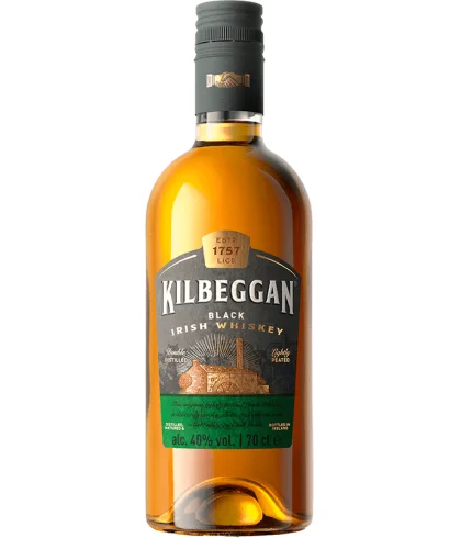 Fles Iers whiskey van Kilbeggan, op voorraad bij slijterij t Bockje in Bathmen