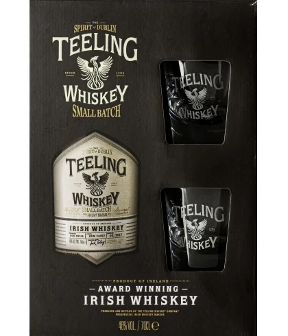 Geschenk Teeling Whiskey Small Batch Giftpack met 2 Glazen, bij slijterij ’t Bockje in Bathmen
