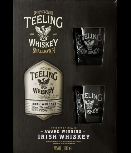 Geschenk Teeling Whiskey Small Batch Giftpack met 2 Glazen, bij slijterij ’t Bockje in Bathmen