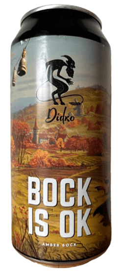 Fles Didko Brwe Bock is OK, bier van Didko, bij slijterij t Bockje in Bathmen