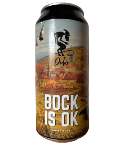 Fles Didko Brwe Bock is OK, bier van Didko, bij slijterij t Bockje in Bathmen