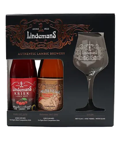 Lindemans Speciaalbierpakket met glas