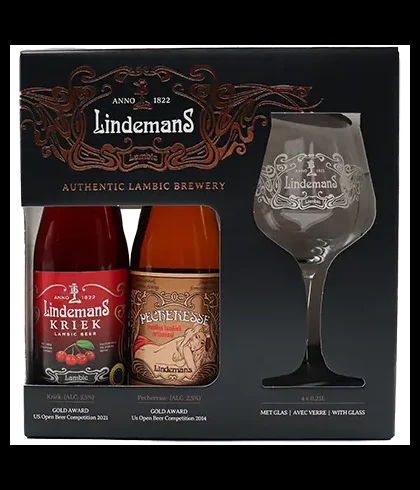 Lindemans Speciaalbierpakket met glas