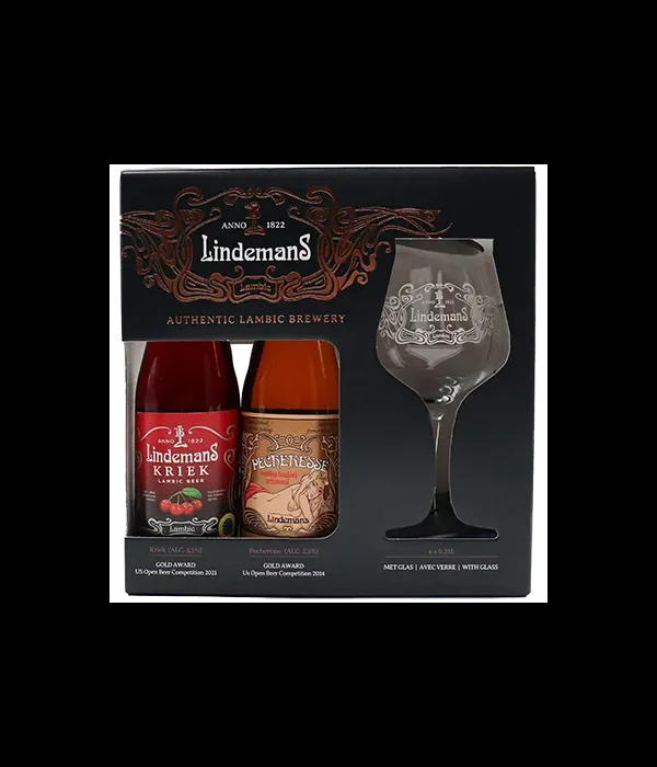 Lindemans Speciaalbierpakket met glas bij t Bockje in Bathmen