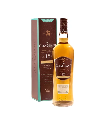 Fles Glen Grant 12 Years Old, whisky, bij slijterij t Bockje in Bathmen