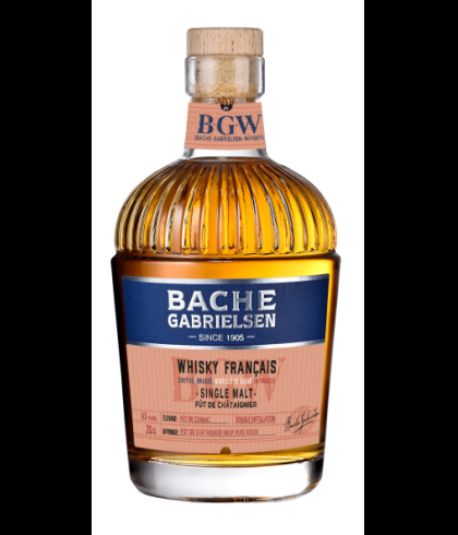 Fles Bache Gabrielsen Whisky Français Fût de Châtaignier, whisky, op voorraad bij slijterij t Bockje in Bathmen