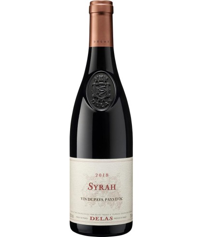 Fles Delas Syrah Vin De Pays, Pays D'oc, wijn op voorraad bij slijterij t Bockje in Bathmen