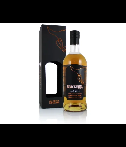Fles Blackbull 12 Years Old Blended Scotch, whisky, bij slijterij ’t Bockje in Bathmen