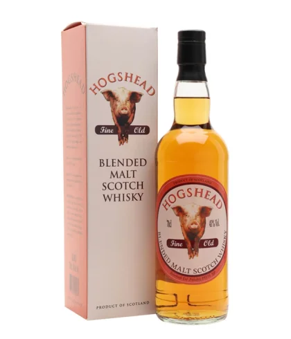 Fles Hogshead Fine Old Blended Malt, whisky, op voorraad bij slijterij t Bockje in Bathmen