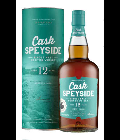 Fles Cask Speyside 12 Years Old Sherry Finish, whisky, op voorraad bij slijterij t Bockje in Bathmen