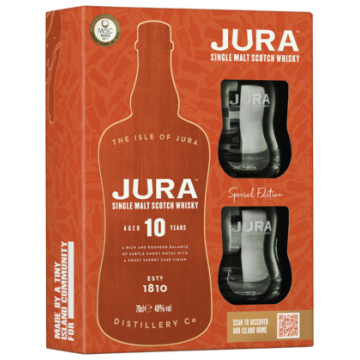 Jura 10Y Giftpack + 2 glazen