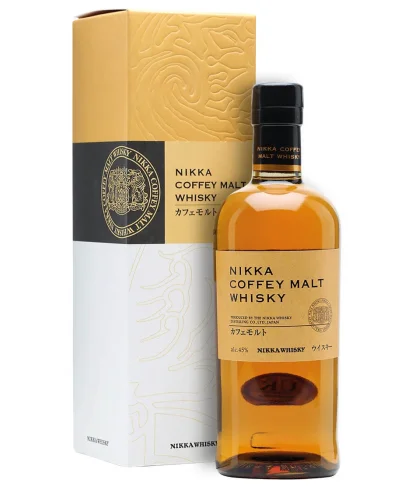 Fles Nikka Coffey Malt, Japanse whisky van Nikka, op voorraad bij slijterij t Bockje in Bathmen