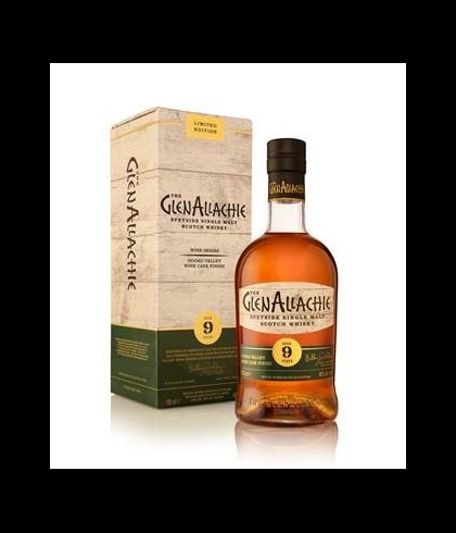 Fles GlenAllachie 9Y Douro Valley Wine Cask, single malt whisky, op voorraad bij slijterij t Bockje in Bathmen