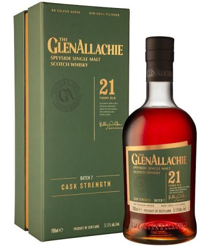 Fles GlenAllachie 21Y Cask Strength Batch 7, whisky, bij slijterij ’t Bockje in Bathmen