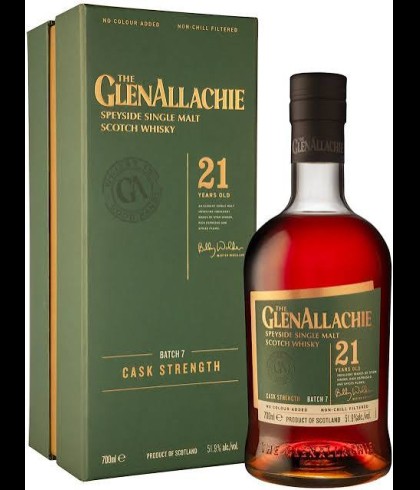 Fles GlenAllachie 21Y Cask Strength Batch 7, whisky, bij slijterij ’t Bockje in Bathmen