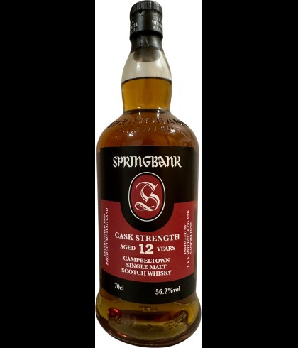 Fles Springbank 12 Years Old Cask Strength #26, single malt whisky, op voorraad bij slijterij t Bockje in Bathmen