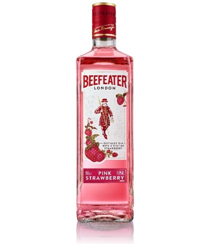 Fles Beefeater London Pink Gin, gin, op voorraad bij slijterij t Bockje in Bathmen