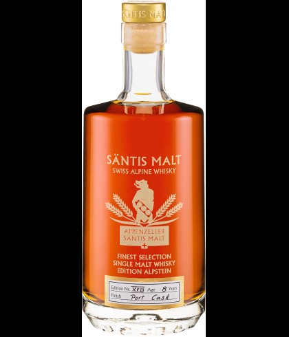 Fles Säntis Malt Edition Alpstein XVIII, whisky, op voorraad bij slijterij t Bockje in Bathmen