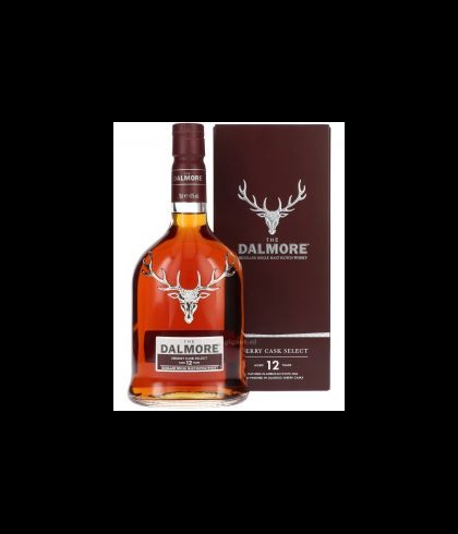 Fles The Dalmore 12 Years Old Sherry Cask Select, single malt whisky, op voorraad bij slijterij t Bockje in Bathmen