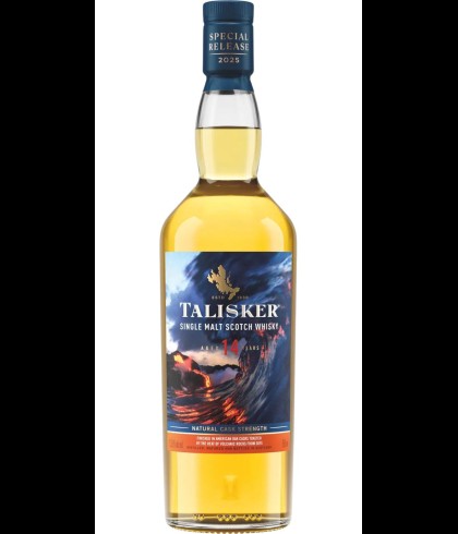 Fles Talisker 14 Years Old Molten Seas Special Release, single malt whisky van het eiland Skye, op voorraad bij slijterij t Bockje in Bathmen