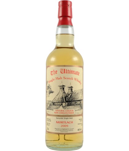 Fles The Ultimate Mortlach 2009 12 Years Old, enkel vat gebotteld door The Ultimate uit Amersfoort, op voorraad bij slijterij t Bockje in Bathmen