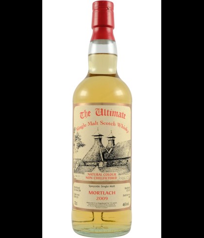 Fles The Ultimate Mortlach 2009 12 Years Old, enkel vat gebotteld door The Ultimate uit Amersfoort, op voorraad bij slijterij t Bockje in Bathmen