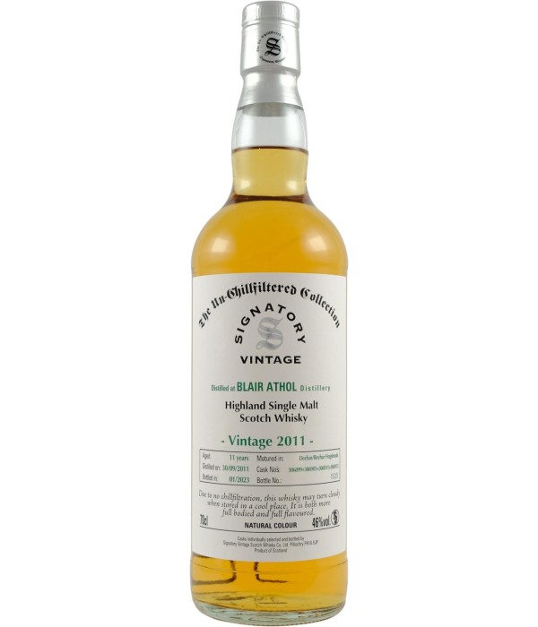 Signatory Un-Chillfiltered Collection Blair Athol 11 Years Old 2011 #306899+905+911+913 bij t Bockje in Bathmen