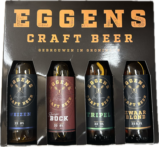 Biergeschenk Eggens Craft Beer Pakket 4x 33cl van Eggens, op voorraad bij slijterij ’t Bockje in Bathmen
