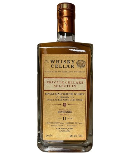 Fles The Whisky Cellar Benrinnes 11 Years Old, single malt whisky, op voorraad bij slijterij t Bockje in Bathmen