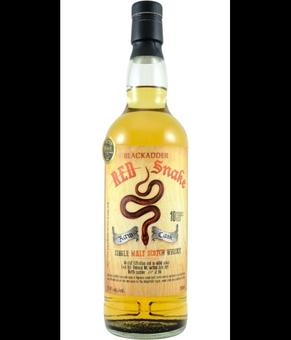 Fles Red Snake Redneck 108 10 Years Old, single malt whisky, op voorraad bij slijterij t Bockje in Bathmen