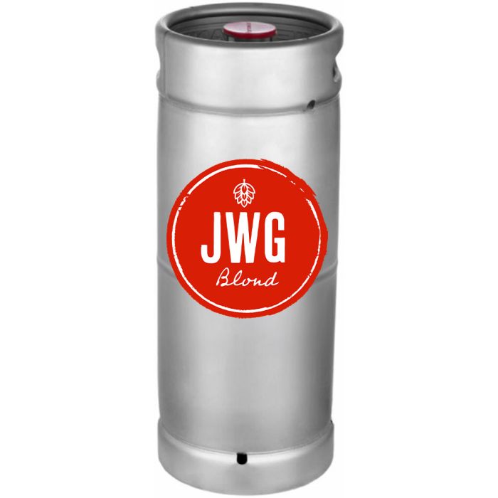 Fles JWG Blond Fust 20 ltr, bier van JWG, op voorraad bij slijterij t Bockje in Bathmen