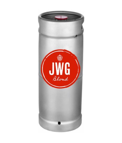 Fles JWG Blond Fust 20 ltr, bier van JWG, bij slijterij t Bockje in Bathmen