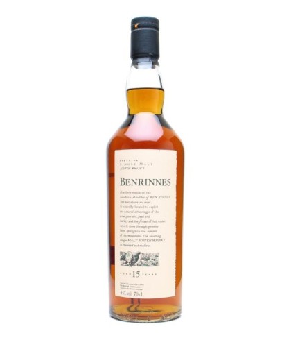 Fles Benrinnes 15 Years Old, single malt whisky, op voorraad bij slijterij t Bockje in Bathmen