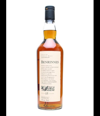 Fles Benrinnes 15 Years Old, single malt whisky, op voorraad bij slijterij t Bockje in Bathmen