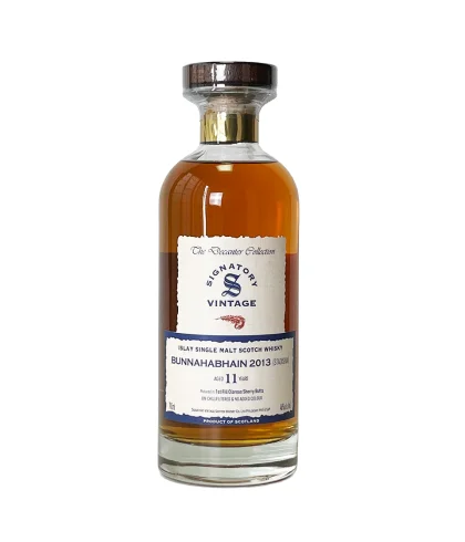 Fles Signatory Vintage The Decanter Collection Bunnahabhain 11Years Old 2013, whisky, op voorraad bij slijterij t Bockje in Bathmen