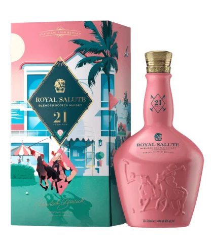 Fles Chivas Royal Salute 21 Years Old The Miami Polo Edition, whisky, bij slijterij ’t Bockje in Bathmen