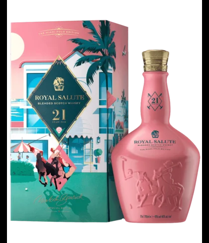 Fles Chivas Royal Salute 21 Years Old The Miami Polo Edition, whisky, bij slijterij ’t Bockje in Bathmen