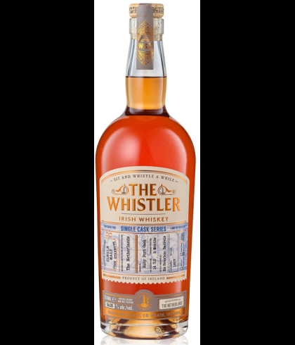 Fles The Whistler 14 Years Old Single Cask Ruby Port, Ierse whiskey van Boann in de Boyne Valley, op voorraad bij slijterij t Bockje in Bathmen