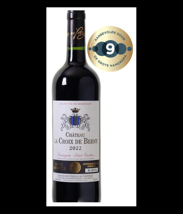 Château La Croix de Berny Puisseguin St. Emillion, wijn bij t Bockje in Bathmen