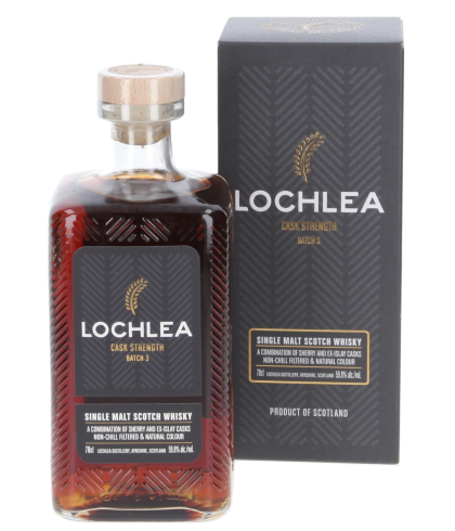 Fles Lowland single malt van Lochlea, op voorraad bij slijterij t Bockje in Bathmen