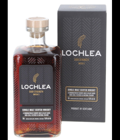 Fles Lowland single malt van Lochlea, op voorraad bij slijterij t Bockje in Bathmen