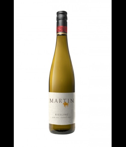 Fles Martin Riesling Alcoholvrij, alcoholvrije witte wijn van riesling uit Duitsland, bij slijterij t Bockje in Bathmen