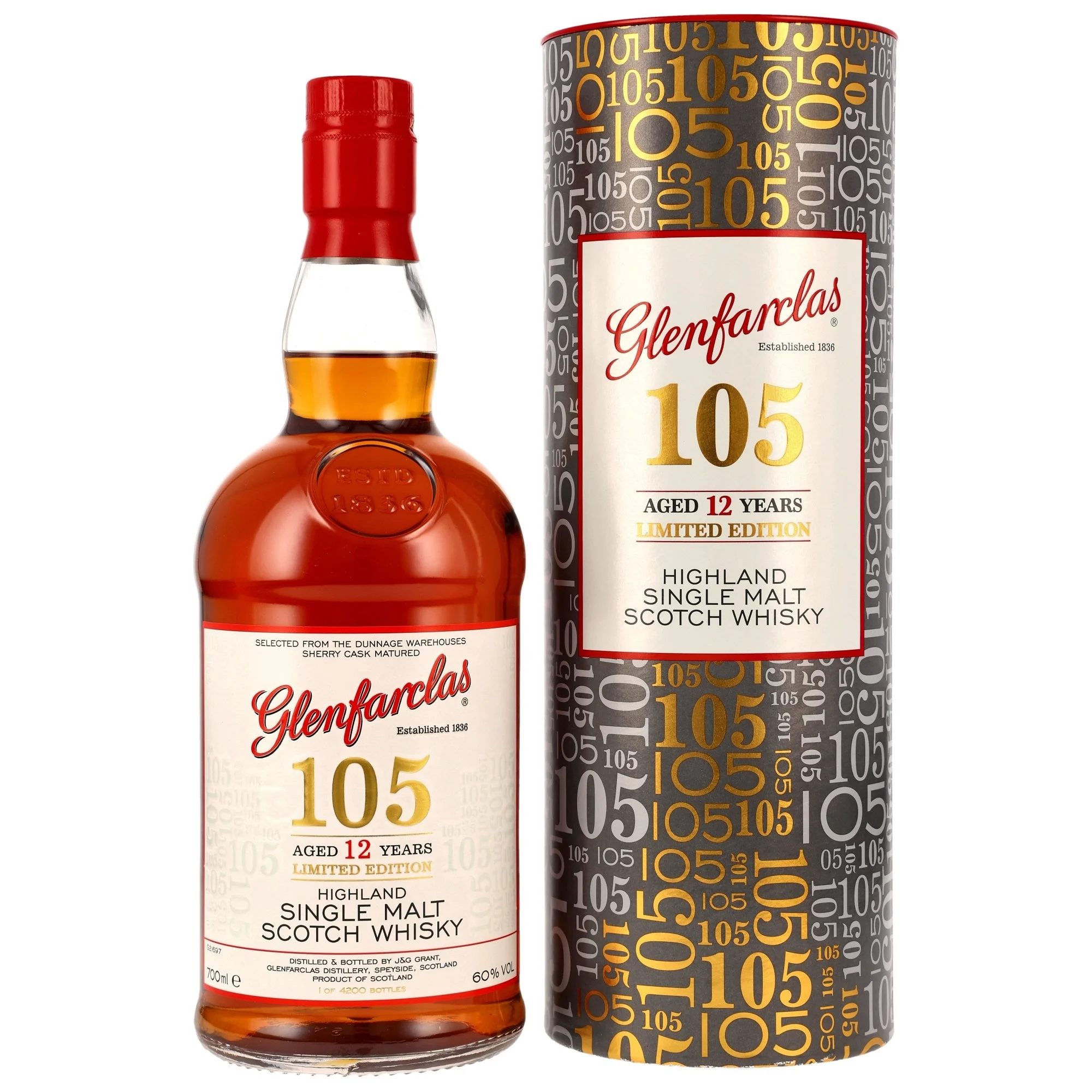 Fles Glenfarclas 12 Years Old 105 Limited Edition, single malt whisky, op voorraad bij slijterij t Bockje in Bathmen