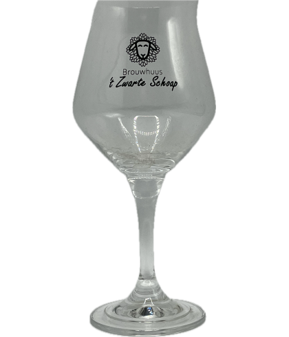 't Zwarte Schoap Bierglas op Voet, glas bij t Bockje in Bathmen